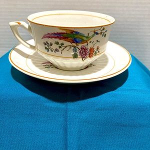 KT&K Peacock Tea Cup & Saucer
